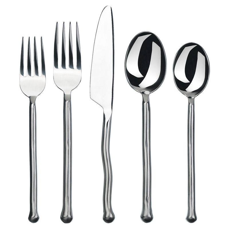 Gourmet Settings 20pc Exotique Platinum Flatware Set