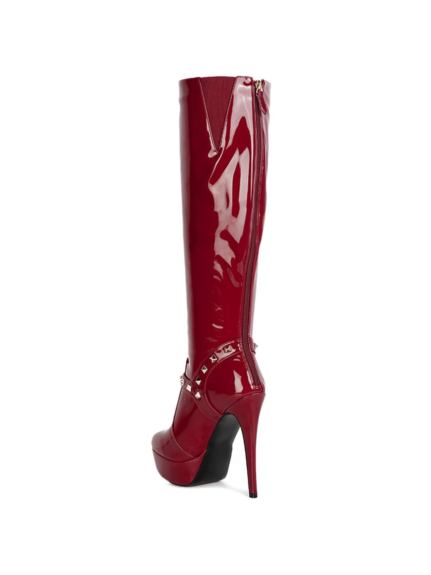 London Rag Women's Burgundy Stiletto Booties