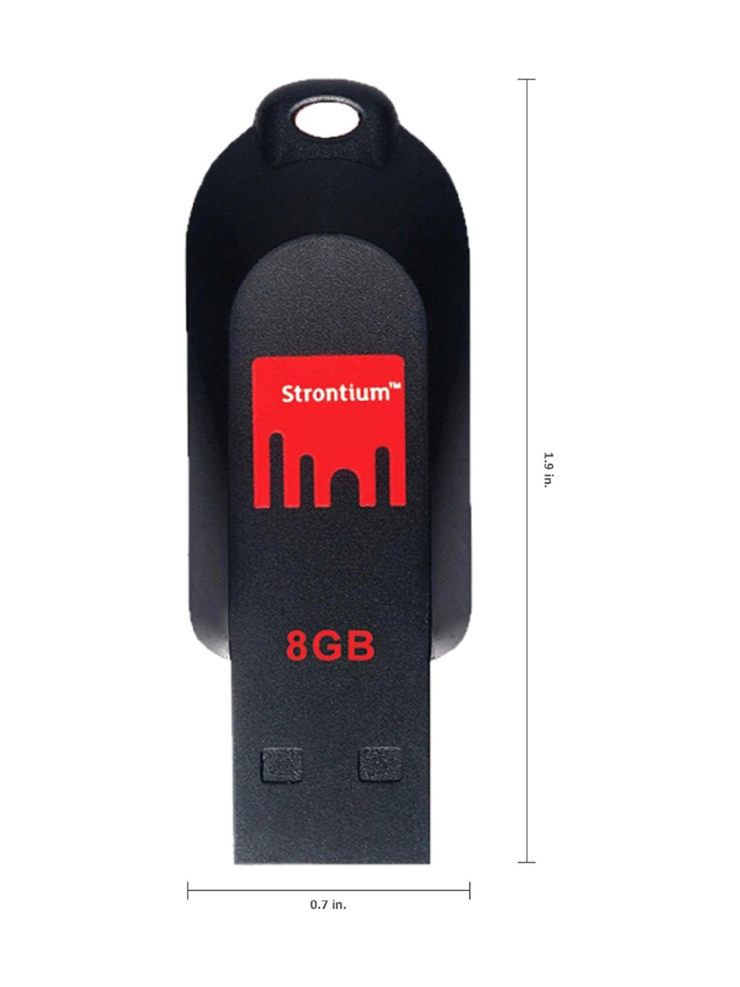 Strontium  SR8GRDPOLLEX 8 GB Pen Drive Black and Red