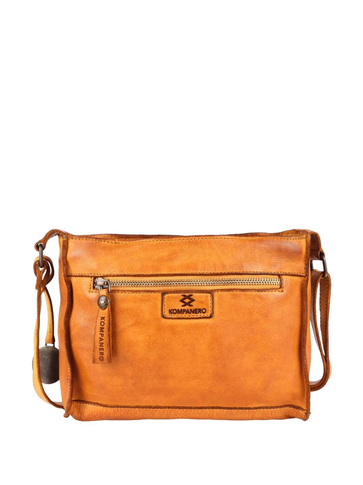 KOMPANERO Rochelle Yellow Solid Sling Handbag