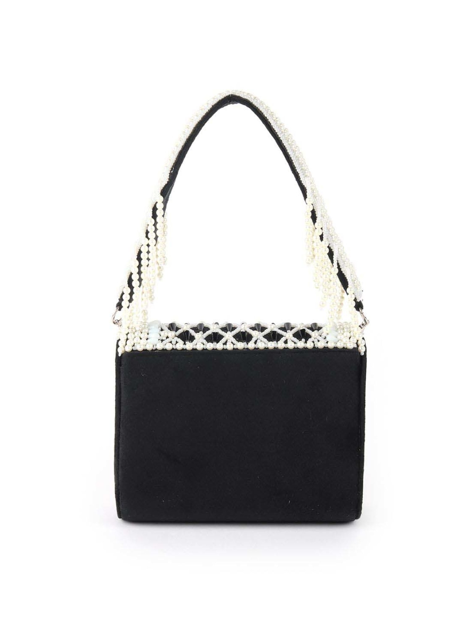 Odette Black & White Embellished Handbag