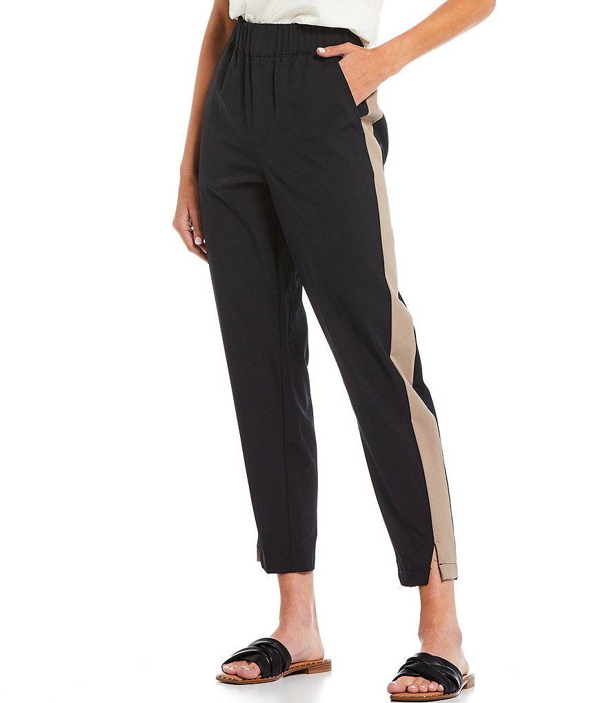Frayed Carcie High Rise Cropped Tapered Pants