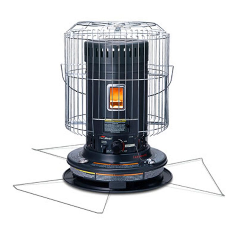 Sengoku CV-23K(H) KeroHeat Efficient Indoor Outdoor Portable Travel Convection Kerosene Space Heater with Automatic Safety Shut Off, 23,500 BTU, Black