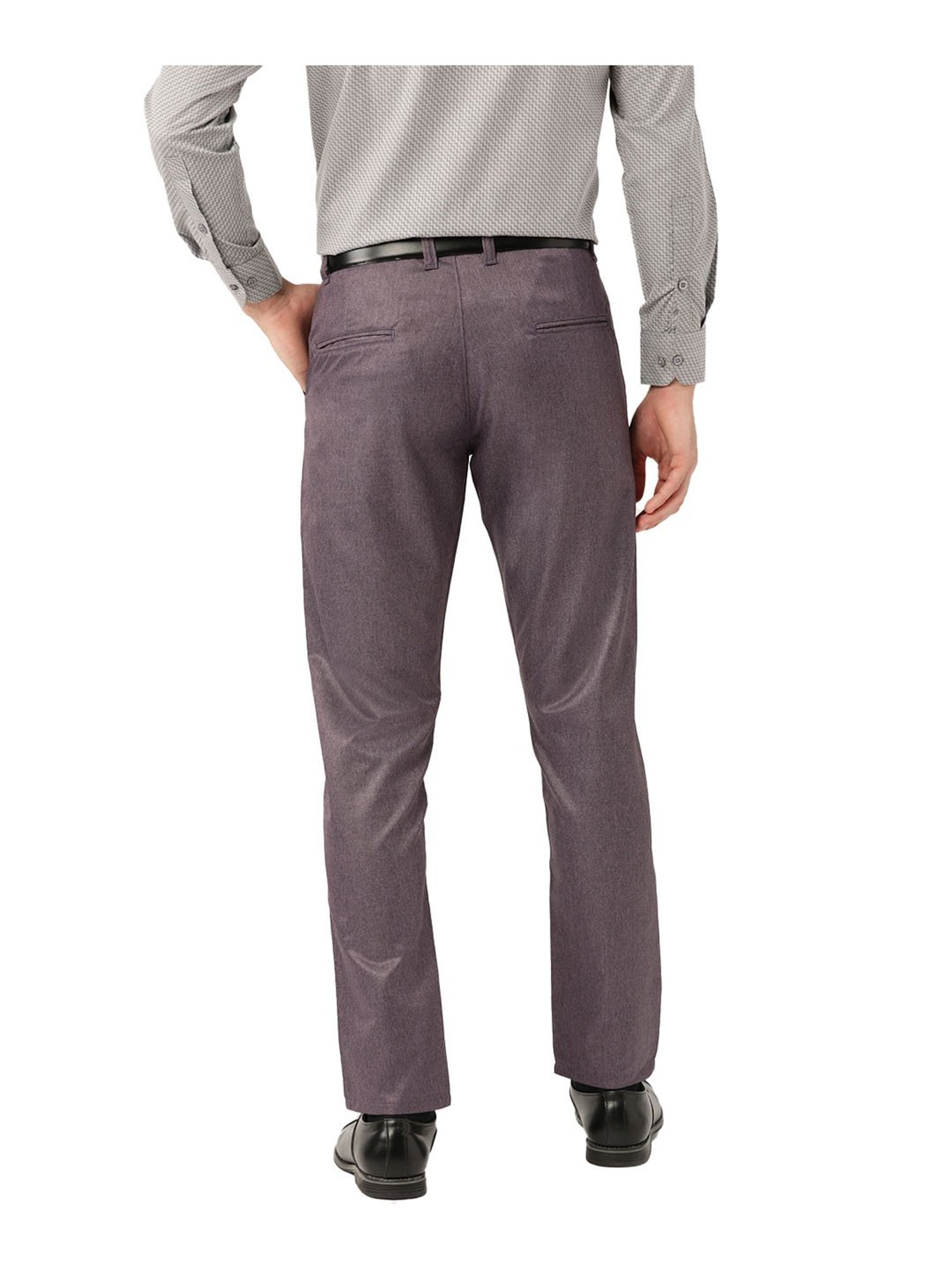 Sojanya Purple Regular Slim Fit Trousers