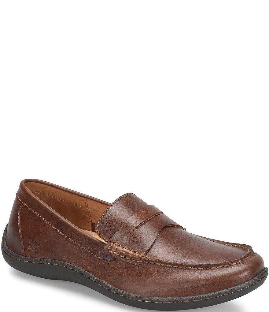 Born Men's Simon II Tan Leather Penny Loafer