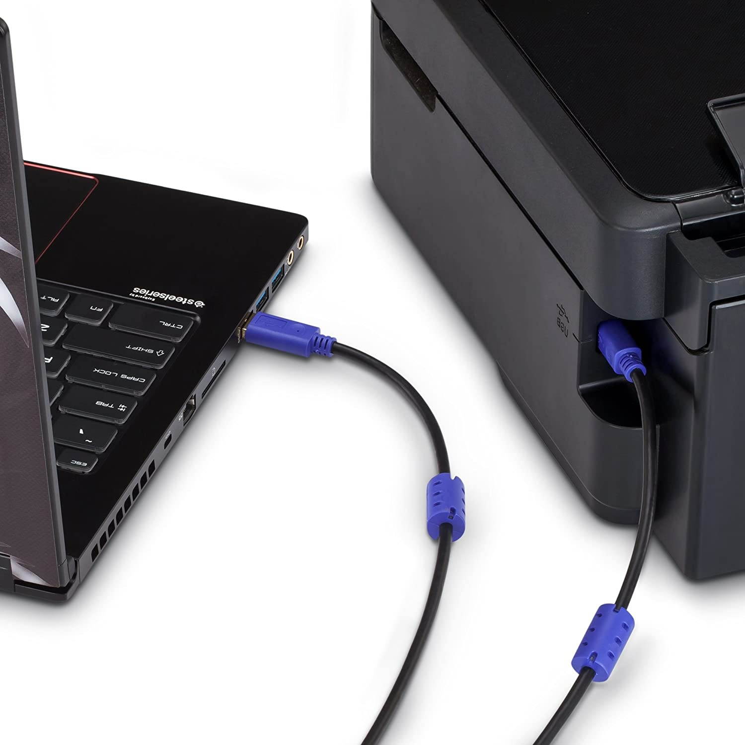 LiuTian USB 2.0 Cable Printer Cable 10ft High Speed Gold-Plated Connectors Printer Scanner Cable Cord A Male to B Male for HP Canon Lexmark Epson Dell Xerox Samsung etc &hellip