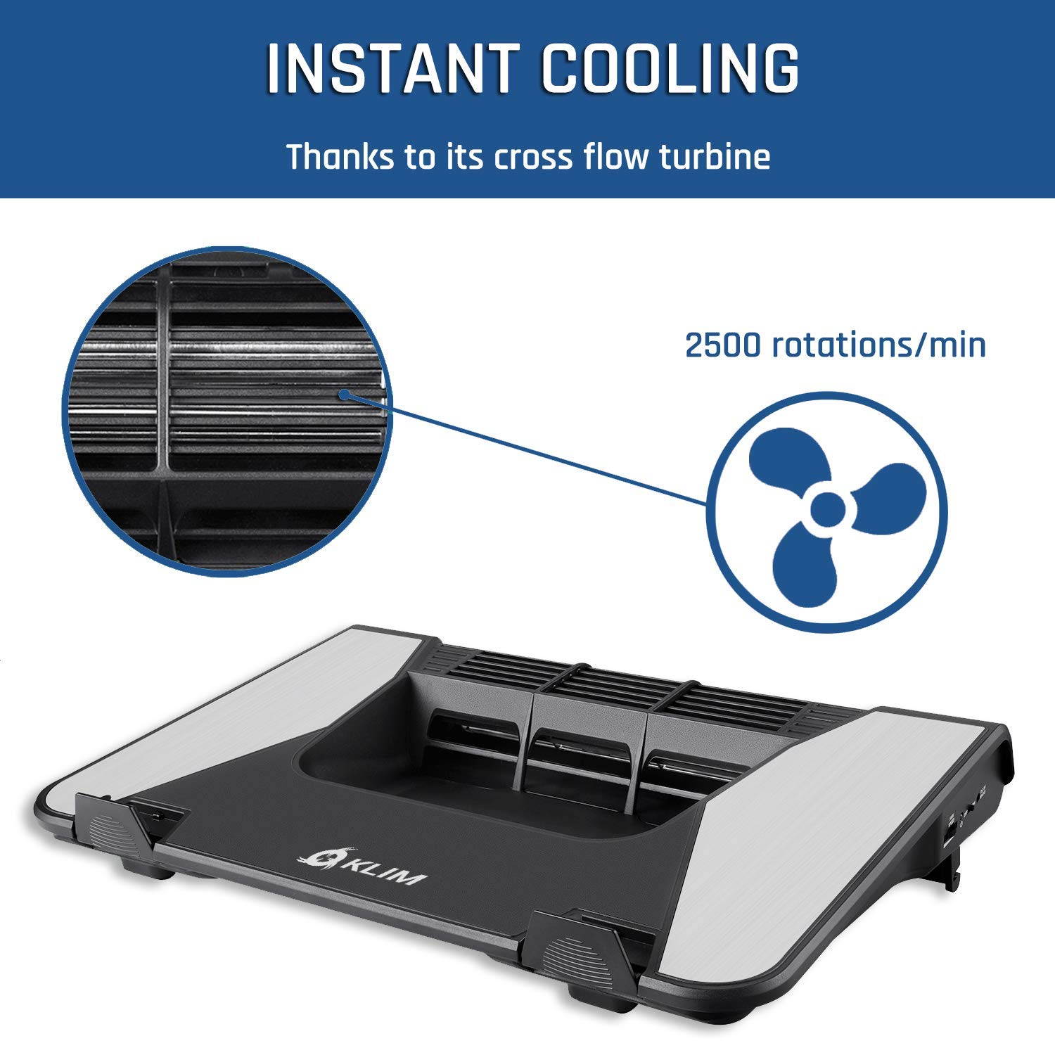 Airflow + Cool Air goes in, Hot Air Gets Out + Get The Best Cooler for Your Laptop + Innovative Cross Flow Turbines for High Performance + Materials + 10-17"