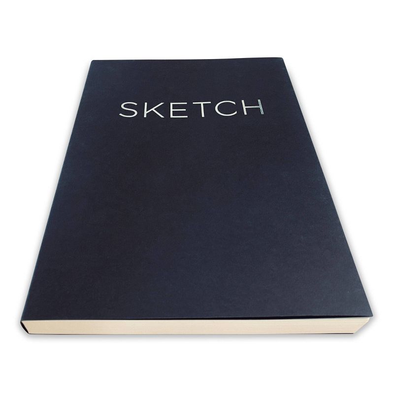 Blank Sketchbook 8"x 11.41" Black- Piccadilly