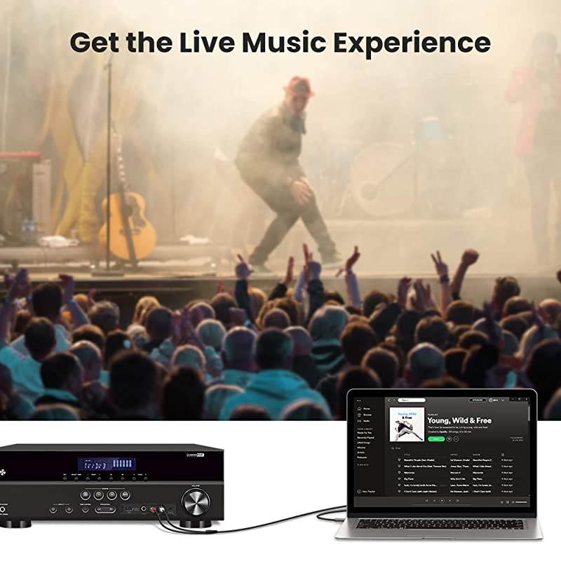 3.5mm to 2RCA Audio Auxiliary Adapter Stereo Splitter Cable AUX RCA Y Cord for Smartphone Speakers Tablet HDTV MP3 Player 15ft