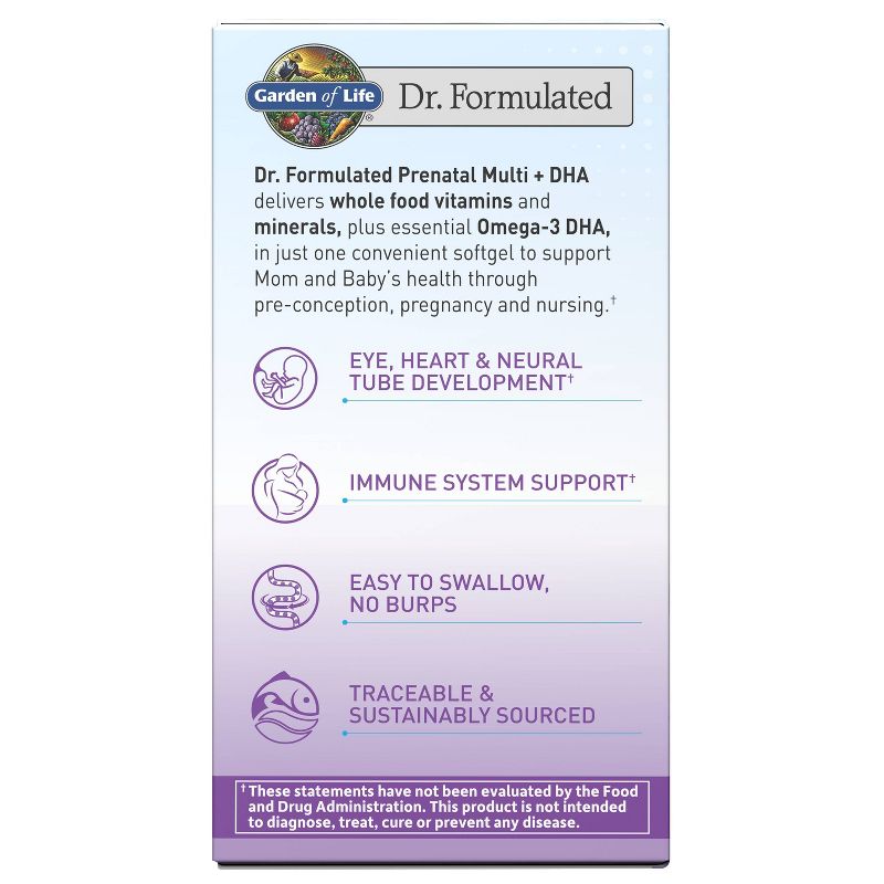 Garden of Life Dr. Formulated Prenatal Multi + DHA Softgels - 30ct