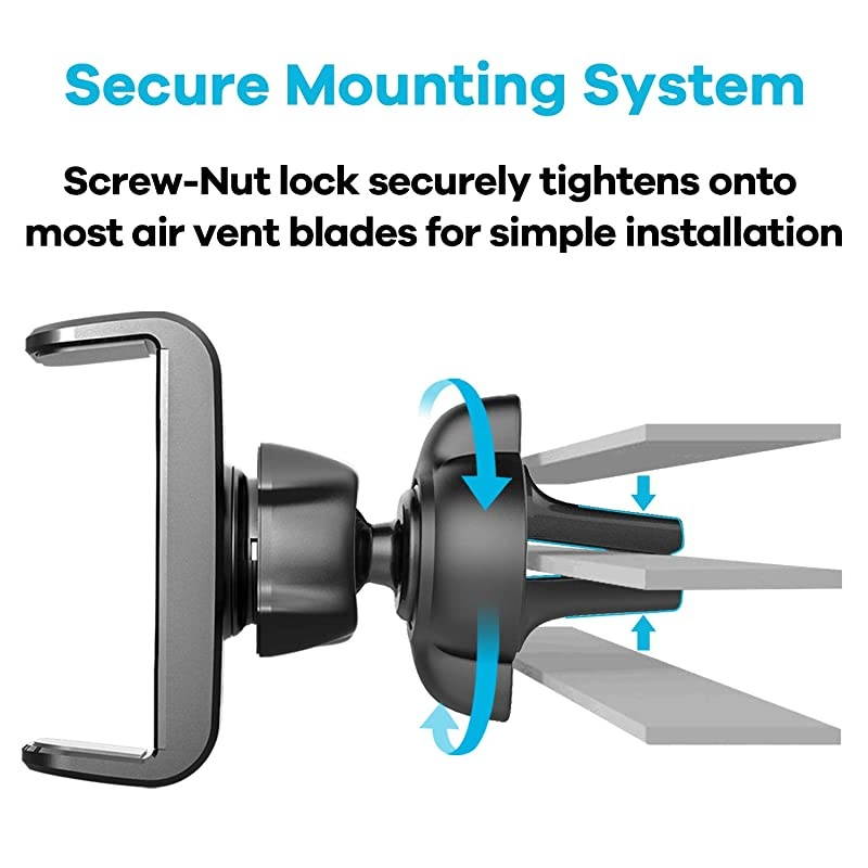 Adjustable Car Vent Phone Mount with Expandable SpringLoaded Grip  Universal Strong Hold Air Vent Cell Phone Holder for Car with Super Sturdy Grips Fit with iPhone and Other Android Phones