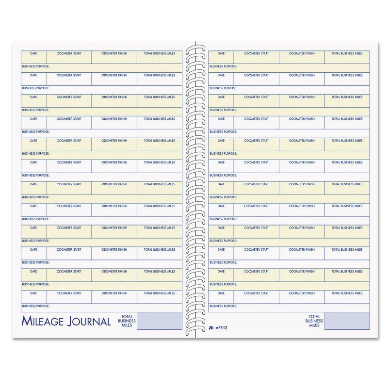 Adams Vehicle Mileage and Expense Book 5 1/4 x 8 1/2 49 Forms 63 Pages AFR12
