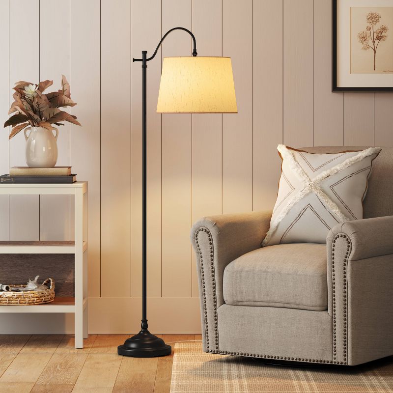 Floor Lamp Metal (Includes LED Light Bulb) Black - Threshold™