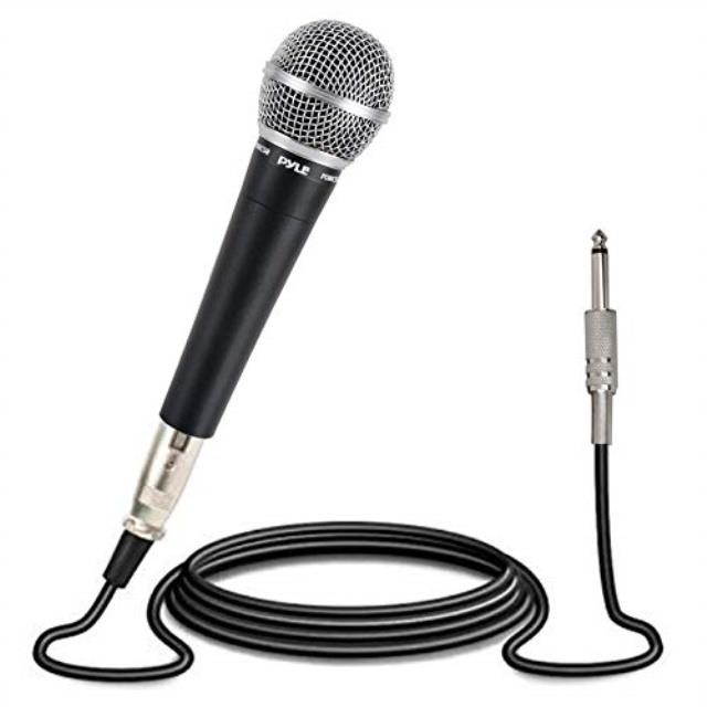 pylepro professional moving coil dynamic cardioid unidirectional vocal handheld microphone includes 15ft xlr audio cable to 1/4'' audio connection pdmic58
