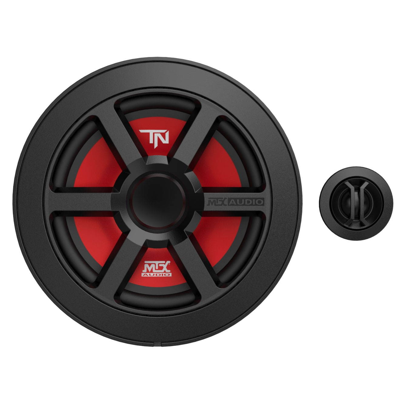 mtx terminator 6.5 inch woofer cone component speaker pair with 45 watt rms