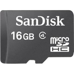 SanDisk microSDHC 16GB Memory Card W/Adapter