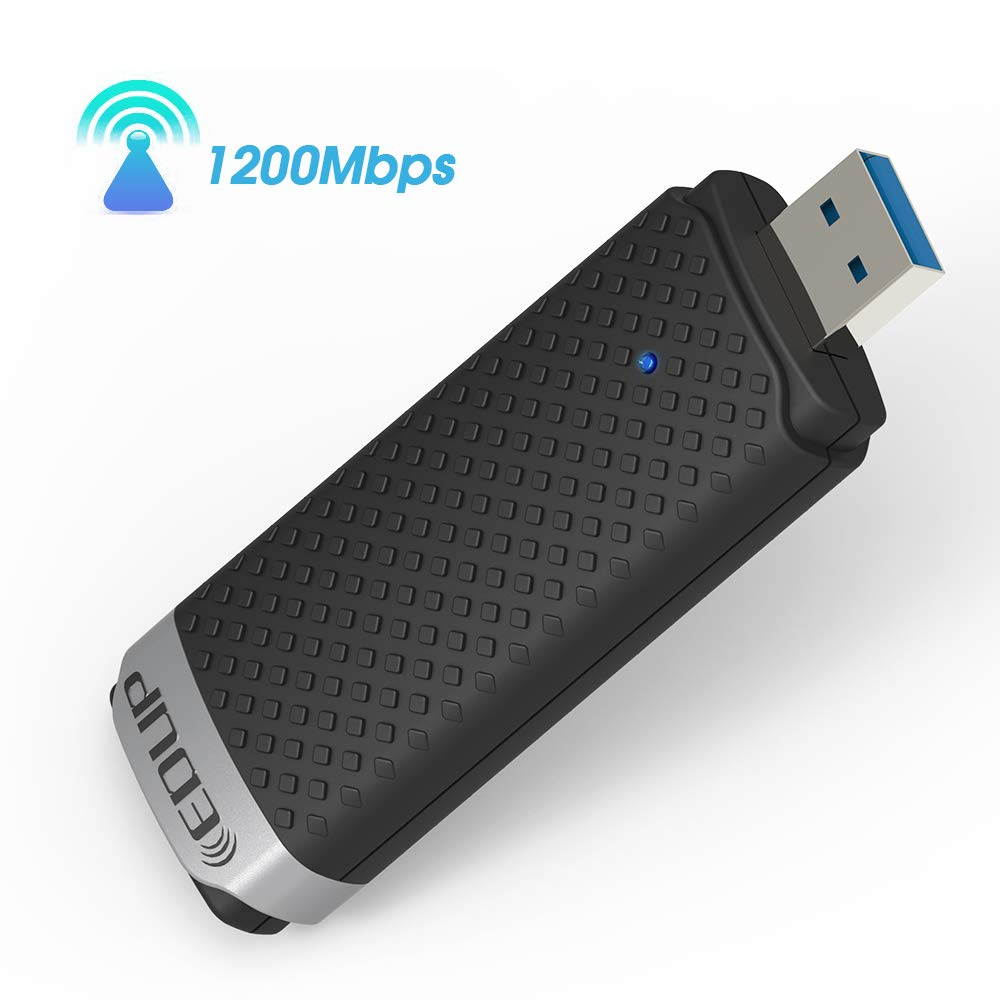EDUP WiFi Adapter AC1200Mbps USB 3.0 Wireless Adapter 5GHz/2.4GHz Dual Band 802.11AC WiFi USB for PC/Desktop/Laptop,Support Win 10/8.1/7/XP/Mac OS 10.9-10.13