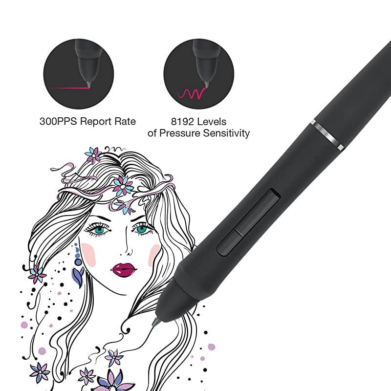 M0610Pro Graphics Drawing Tablet 10x6inch Large Space Digital Tablet Drawing Pen Tablet with 8192 Levels BatteryFree Stylus 8 Express KeysUltralight Tablet 540g Portable Drawing Tablet