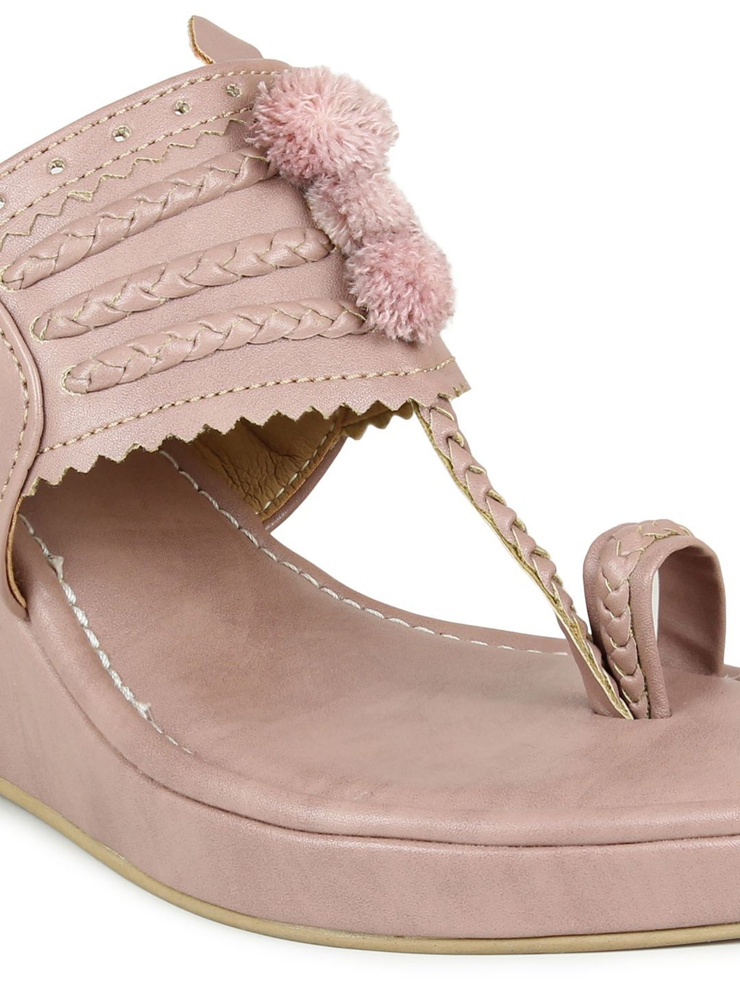 Inc.5 Women's Peach Toe Ring Wedges