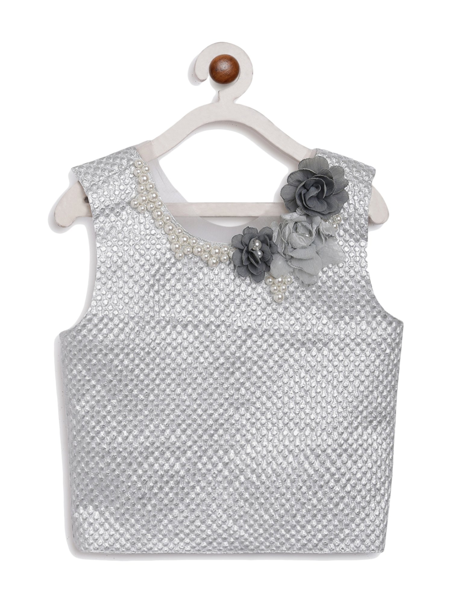 Butterfly Blush Kids Grey Applique Dress