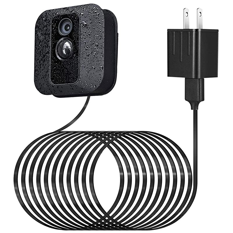 Adapter for Blink XT / XT2 & All-New Blink Outdoor Indoor Camera, with 25 ft/7.5 m Weatherproof Cable Continuously Charging Blink Camera, No More Battery Changes - Black