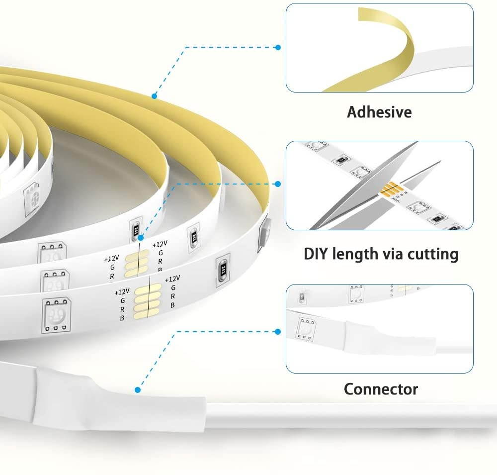 Govee LED Strip Lights 32.8FT RGB LED Lights with Remote Control 20 Colors and DIY Mode Color Changing LED Lights Easy Installation Light Strip for Bedroom Ceiling Kitchen (2x16.4FT)