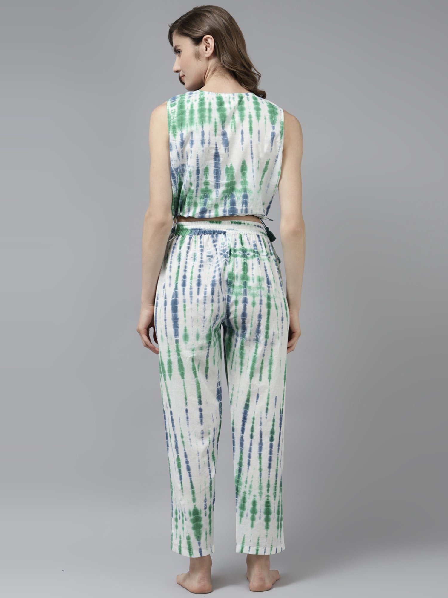 Prakrti Multicolored Cotton Printed Top Pant Set