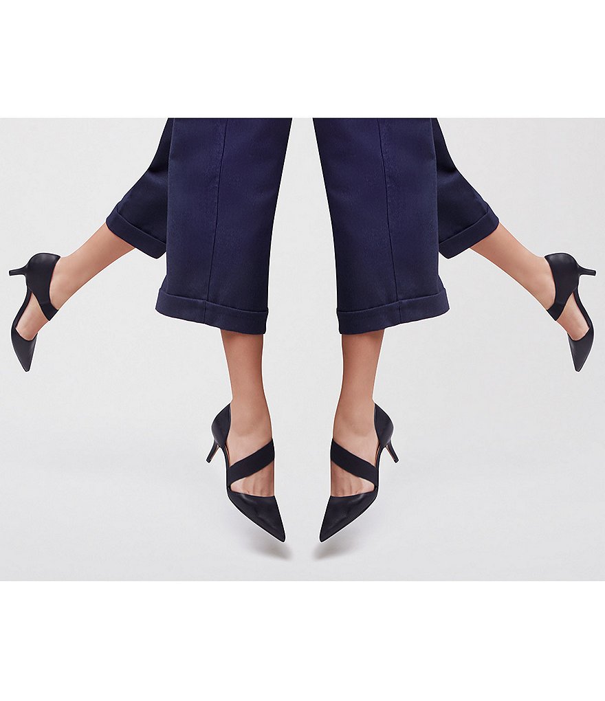 CC Corso Como Denice Leather Asymmetrical Pointed Toe Pumps