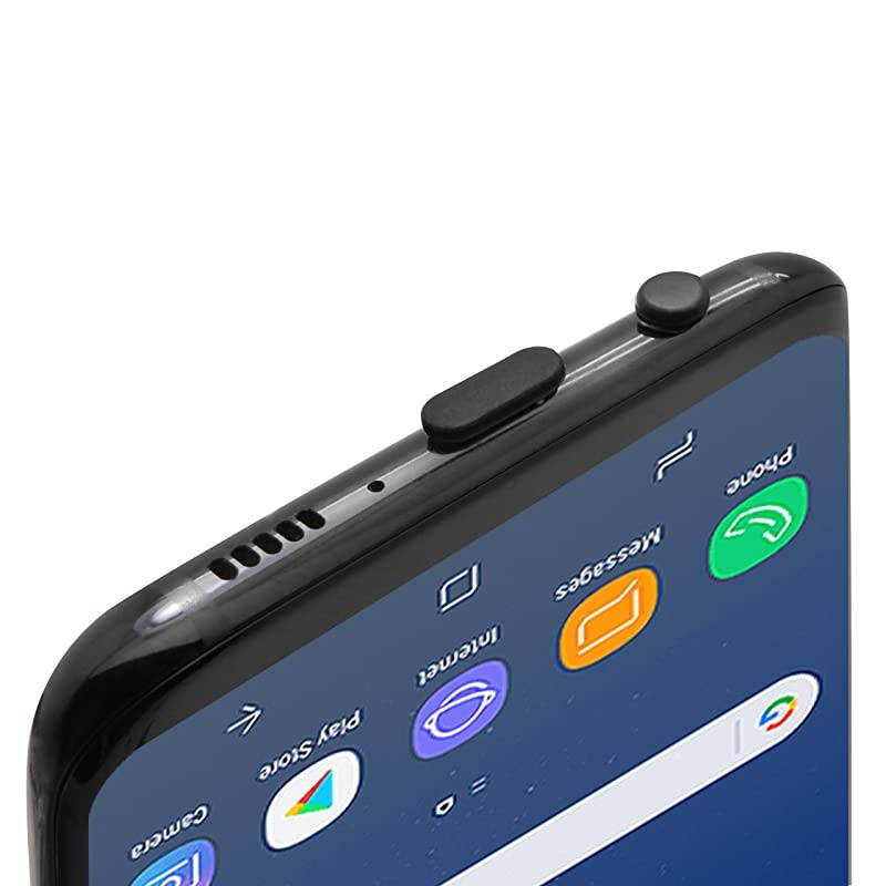 USB C Dust Plug Set 17 Piece Compatible with MacBook 11 13 16 Air Pro Any USBC Android Phone Protects Charging Aux and Headphone Ports Black