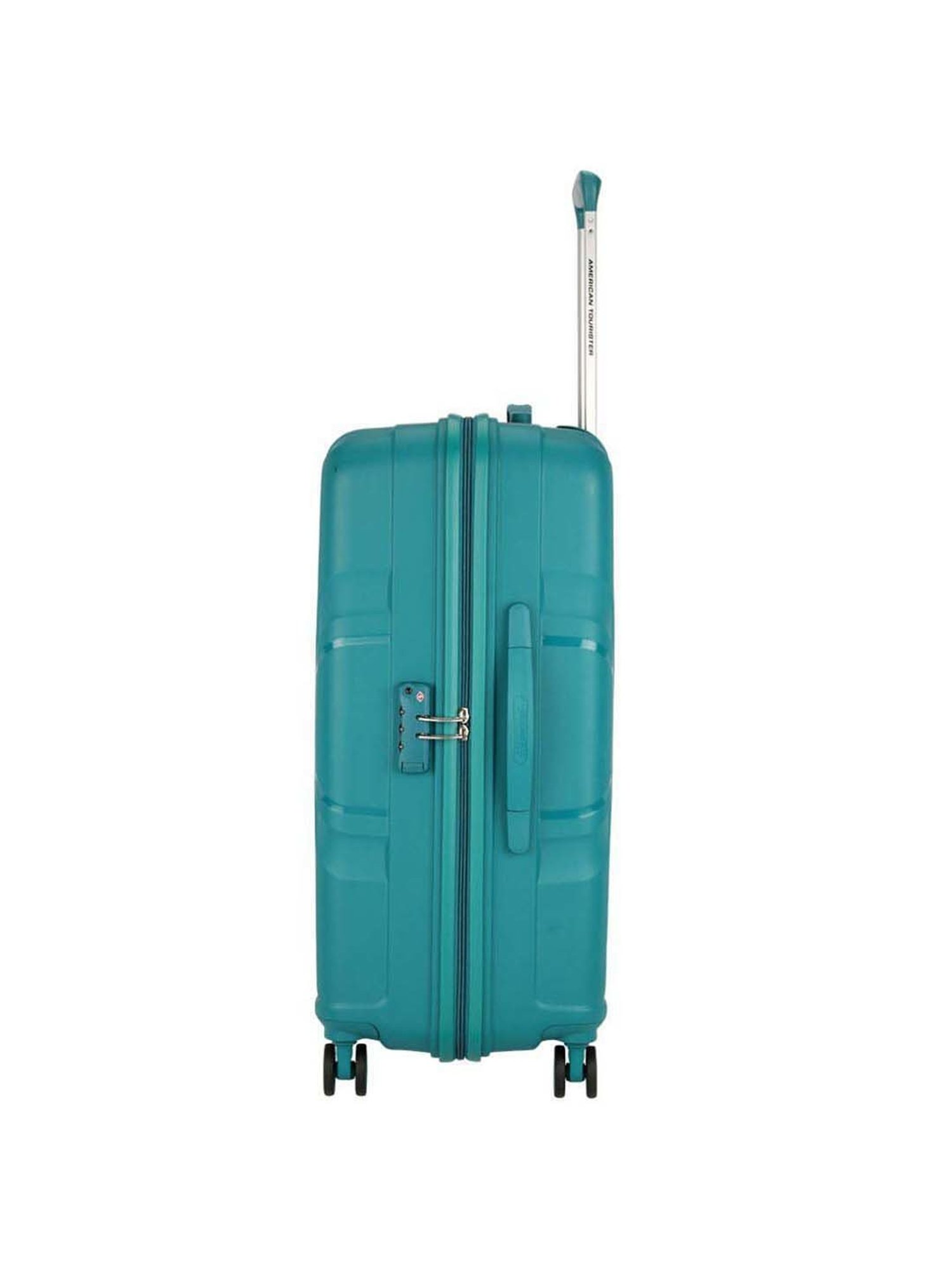American Tourister Green Textured Hard Medium Trolley Bag - 48 cm