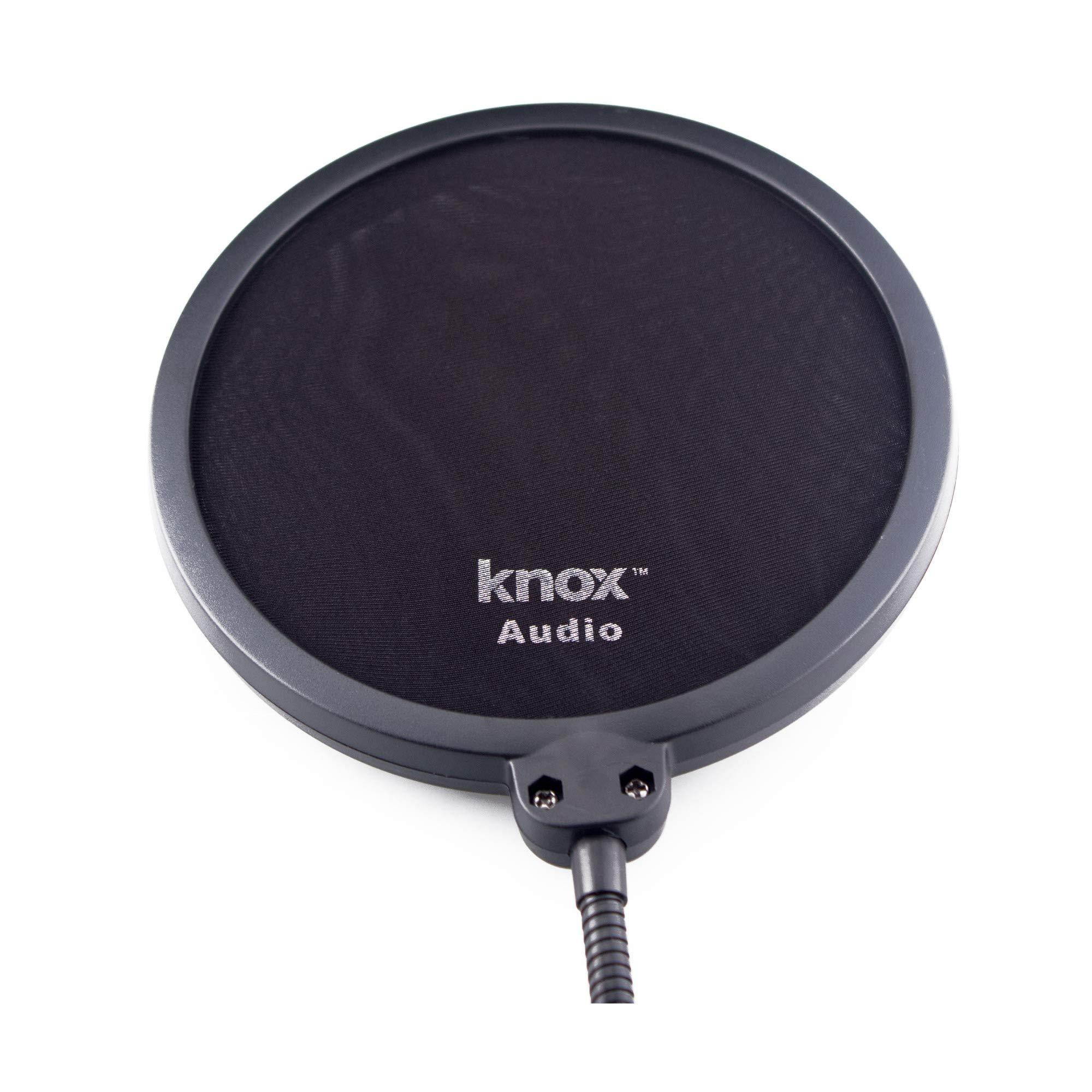 blue microphones yeti usb microphone satin red with knox gear pop filter and 3.0 4 port usb hub bundle