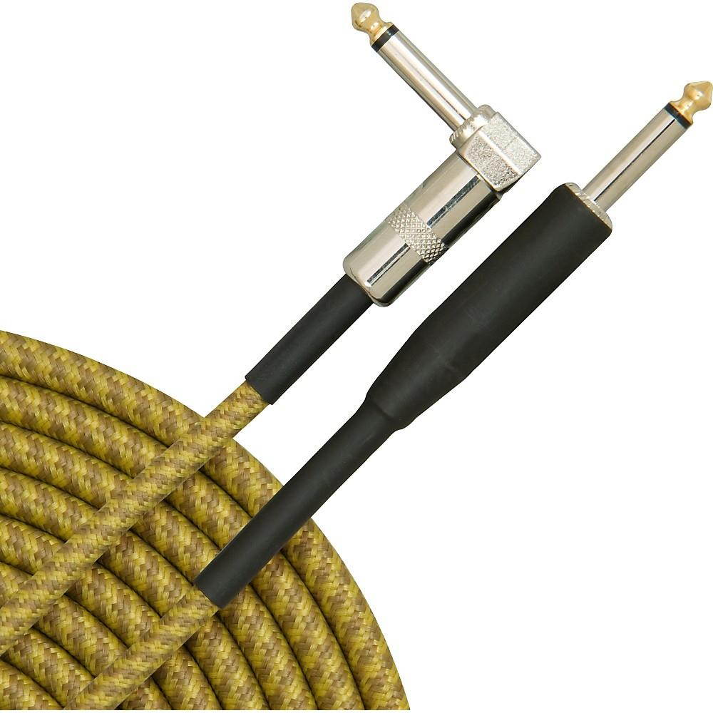 Musician's Gear Tweed Right Angle Instrument Cable Gold 10 ft.