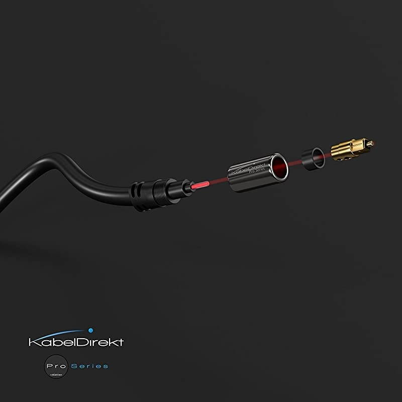 Optical Digital Audio Cable 50 Feet Home Theater Fiber Optic TOSLINK Male to Male Gold Plated Optical Cables Best for Playstation Xbox Pro Series