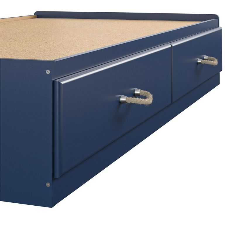 Sierra Ridge Mesa Twin Bed with Storage, Blue