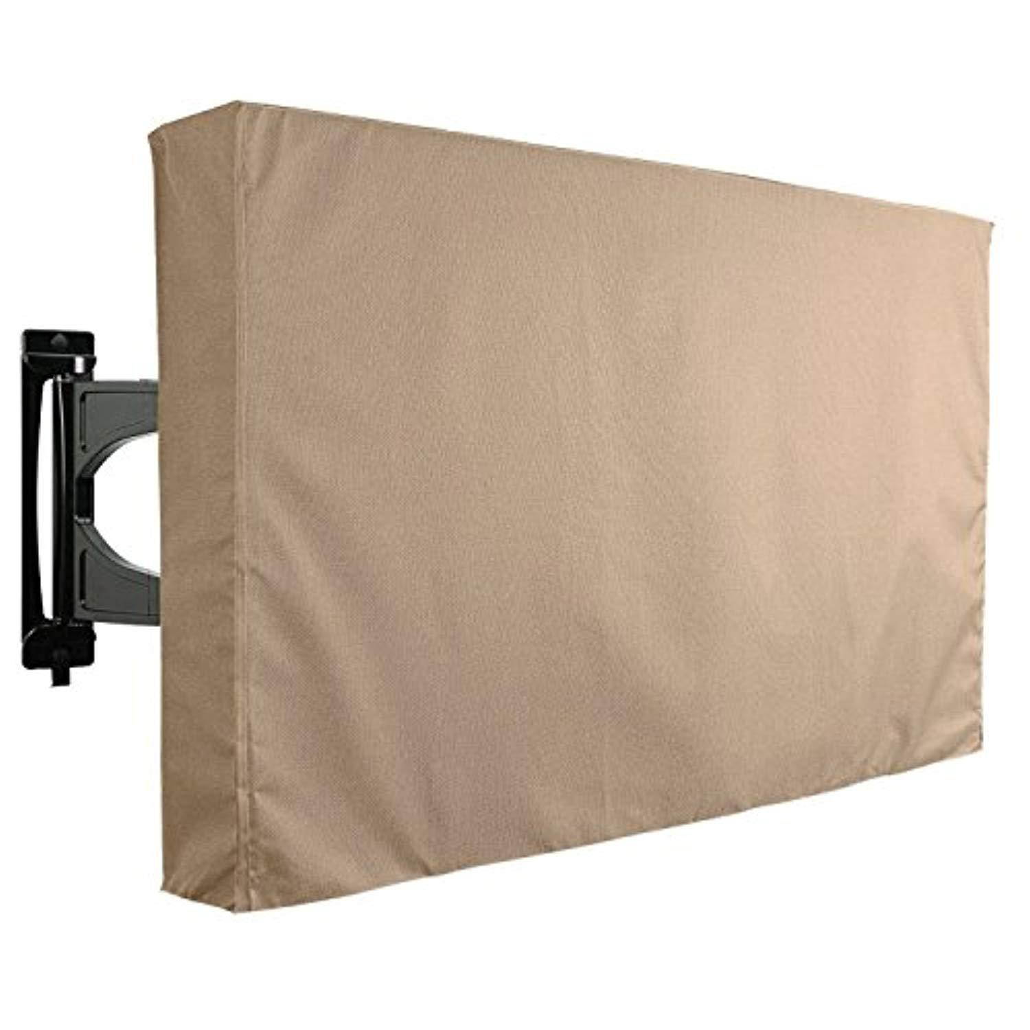 Outdoor TV Cover, Brown Universal Weatherproof Protector for 50''  52'' TV