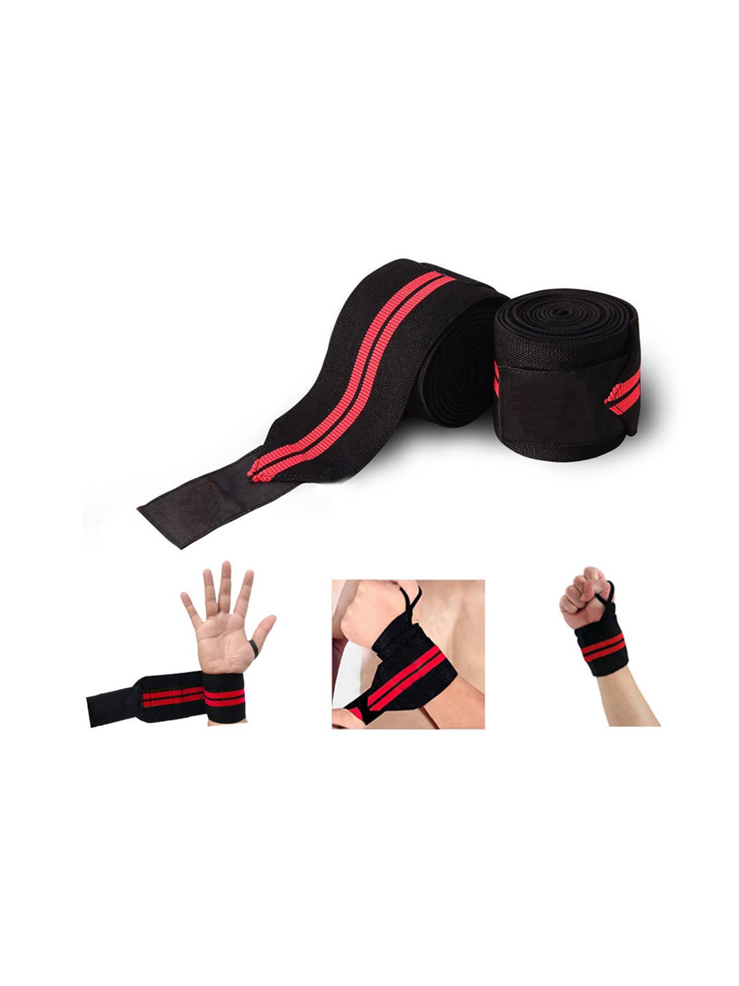 Protoner WTA-05 Power Cotton Wrist Supports (Black) Size - 16x14x2