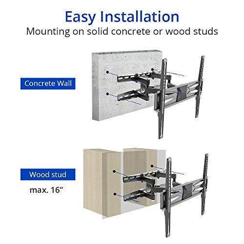 Fleximounts A22 TV Wall Mount for Most 32"-60" LED LCD Plasma Flat Screen up to VESA 400x400mm with Full Motion Articulating Tilt Swivel Bracket