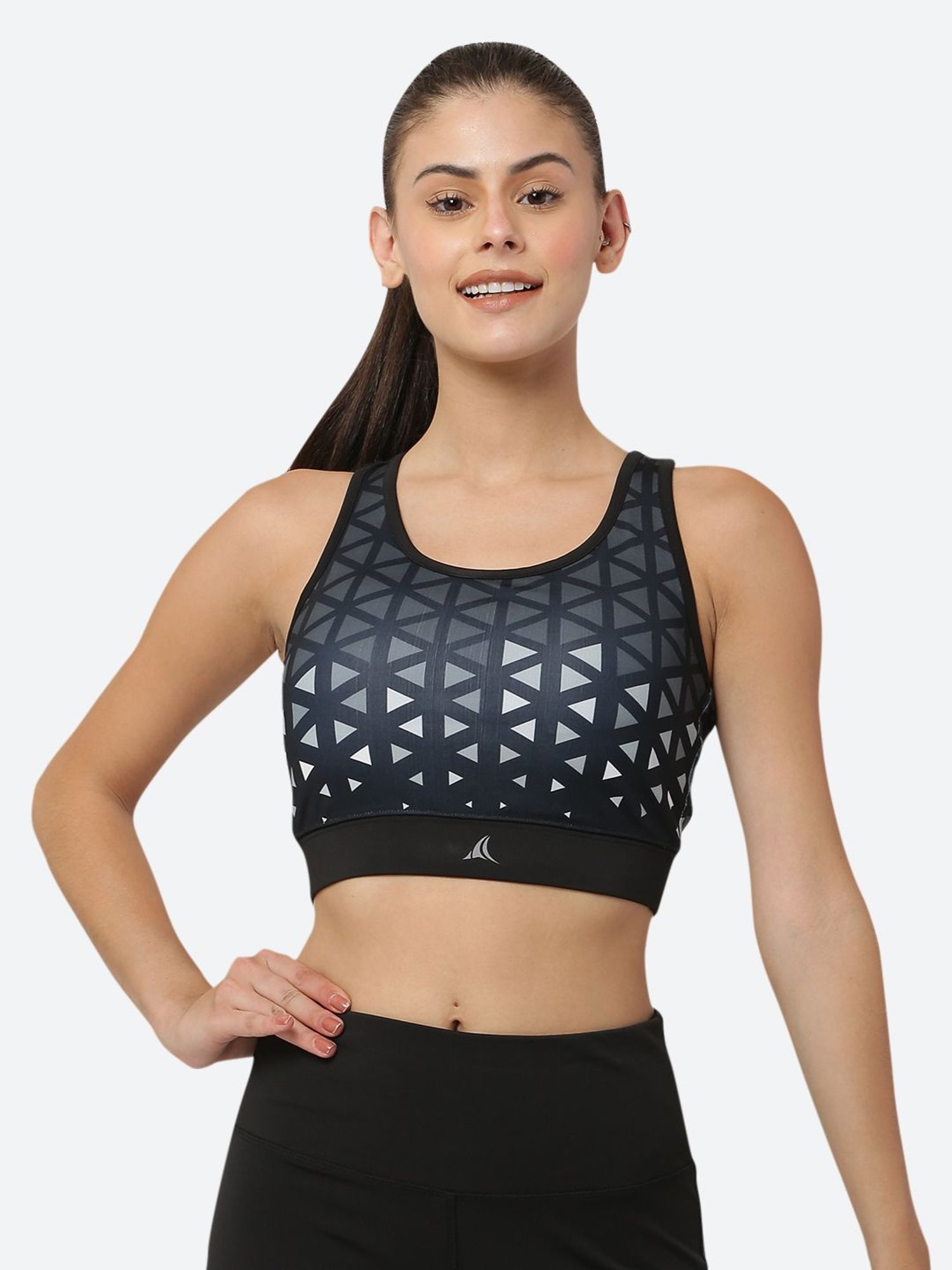 Fitleasure Black Non Wired Padded Sports Bra