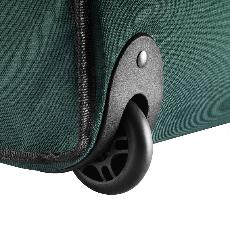 Elf Stor Premier Gift Wrap Rolling Storage Bag Holds Rolls Ribbons Bows and More Green