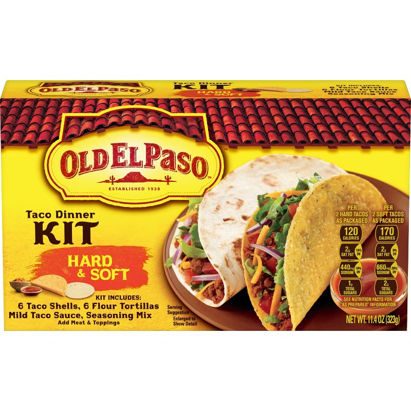 Old El Paso Hard & Soft Shell Taco Dinner Kit - 11.4oz