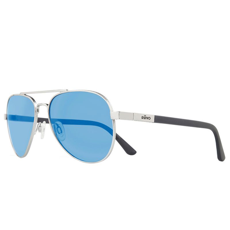 Revo Raconteur RE 1011 03 BL Unisex Aviator Polarized Sunglasses Chrome 58mm