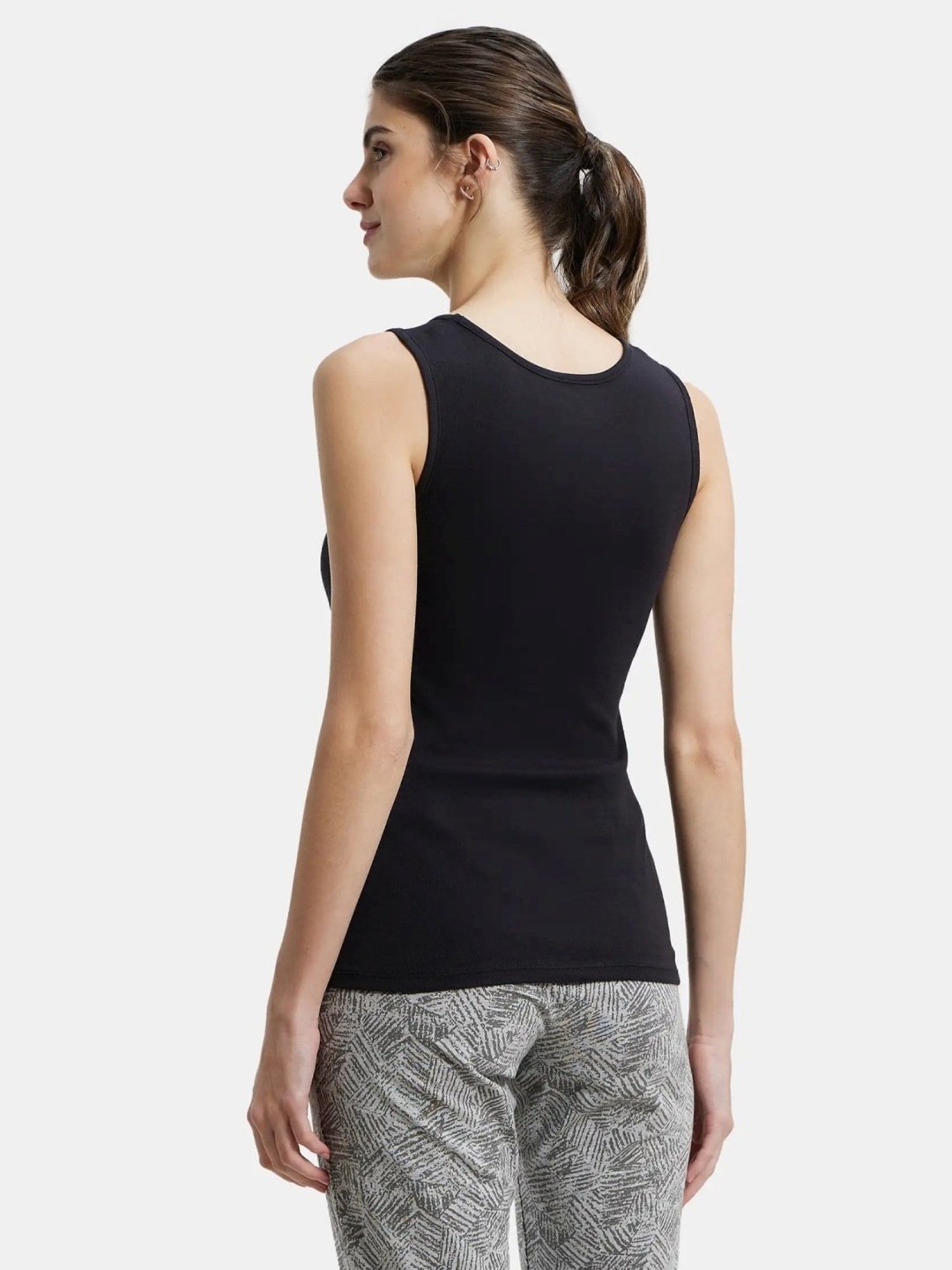 Jockey A113 Women's Super Combed Cotton Rib Fabric Slim Fit Solid Tank Top