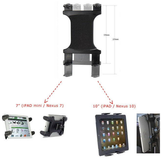 HeavyDuty CLAMP Wheelchair Handle Bar Rail MOUNT For iPad Pro Air Mini 7-12inch