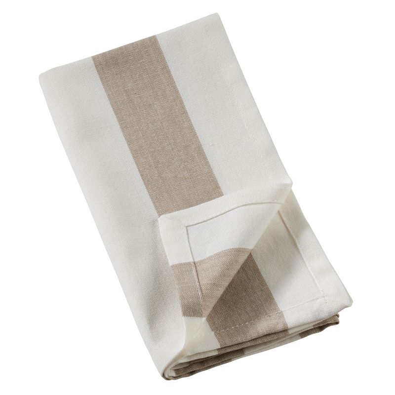 Saro Lifestyle Cotton Table Napkins With Classic Stripe Design (Set of 4)