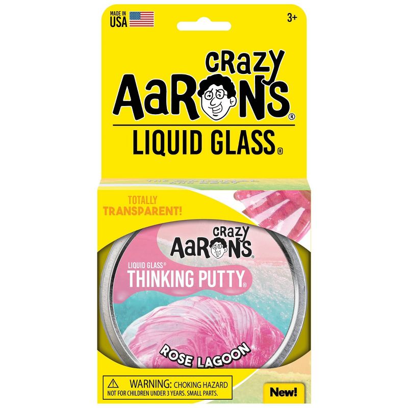 Crazy Aaron's Liquid Glass Rose Lagoon Thinking Putty