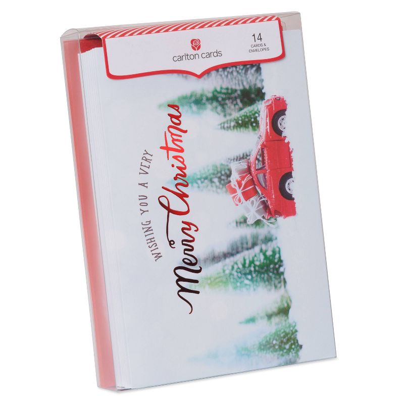 Carlton Cards 14ct Merry Christmas Car Boxed Cards