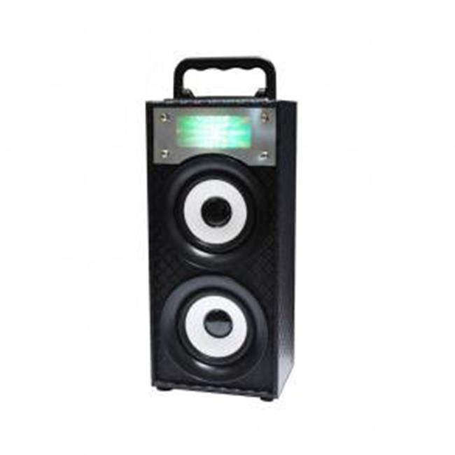 QFX BT139BLACK Rechargeable Bluetooth Speaker with FM, Black