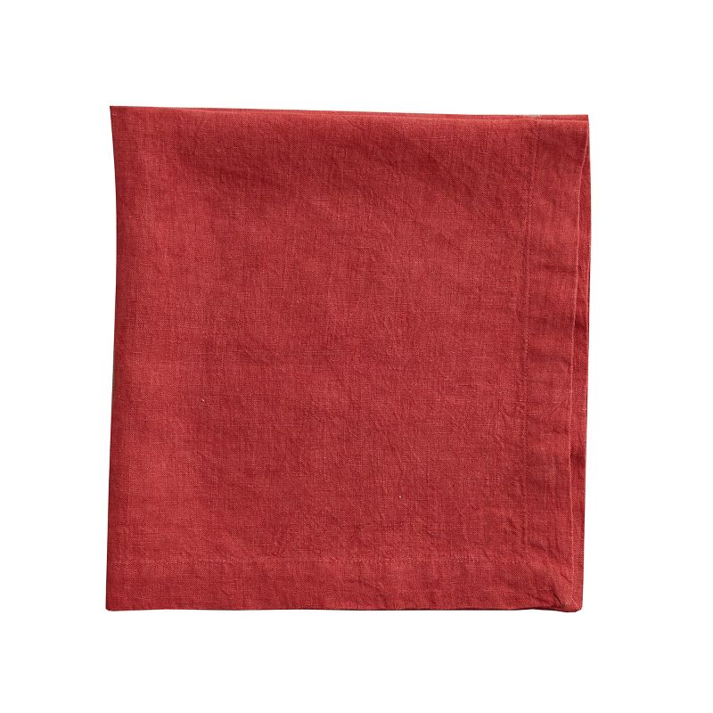 Split P Linen Napkin Set - Coral