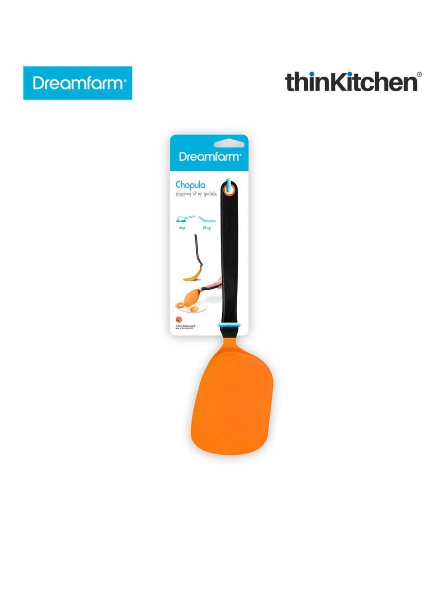 Dreamfarm Orange Nylon Chopula Super Flexible Chopping Sit Up Spatula