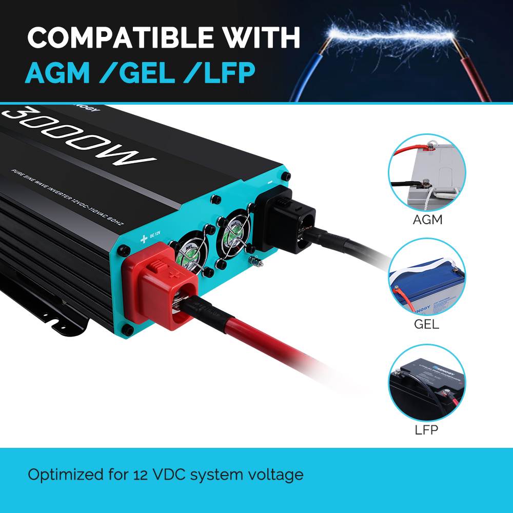Renogy 3000W 12V Pure Sine Wave Inverter